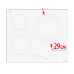 Стъклокерамичен  плот с 3 готварски зони